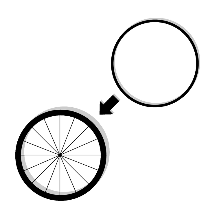 Reifenmontage für Laufradsatz
