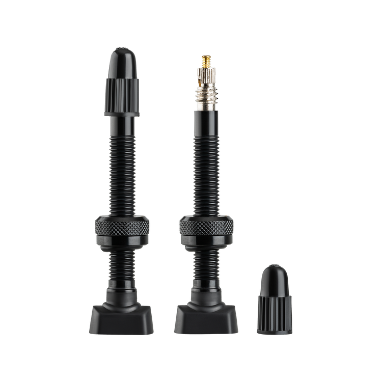 Tubeless valve with threaded bush and protective cap (2 pieces)